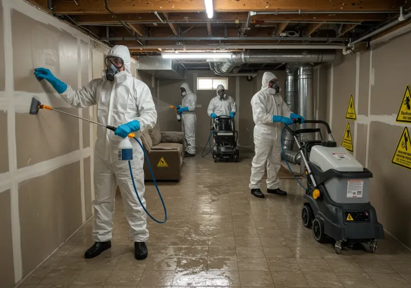 Basement Moisture Removal and Structural Drying process in Routt County, CO